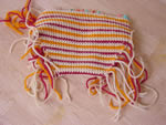 Red, Orange, Yellow Crocheted Soaker- inside