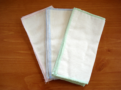 Unbleached Cotton Flannel Wipes/Wash Cloths