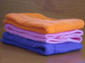 Dyed Prefold Cloth Diapers- Deep Orange, Hot Pink. Blue Violet