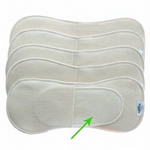Oval inserts are placed in the front of the Stuffin for boys, in the middle for girls.