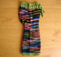 Earth's Bliss Knit Wool Pants- machine knit body, hand knit ribbing