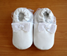 ShooShoos Soft Soled Baby Shoes- White Pink Sandals