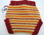 Crimson Sunburst Crocheted Soaker- back